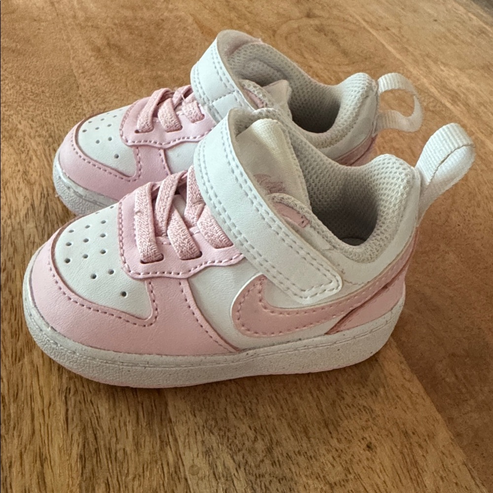 Pink and White Baby Nikes